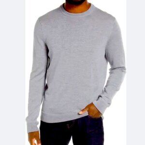 NORDSTROM Washable 100% Merino Wool Crewneck Sweater size Medium in grey